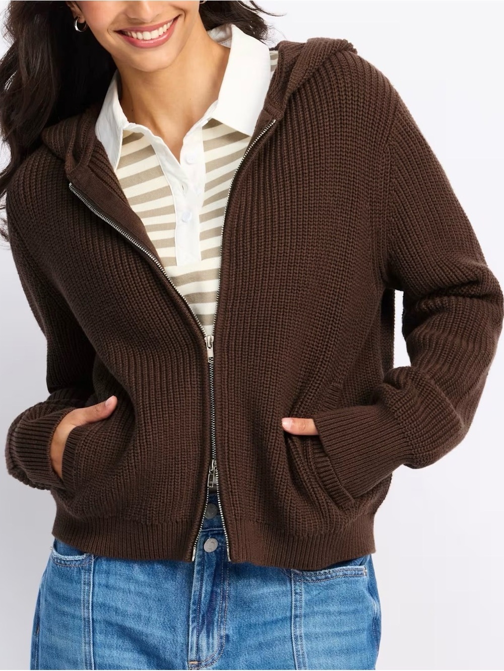 Stitches & Stripes Winfrey Hoodie Brown Medium NWT STITCH FIX